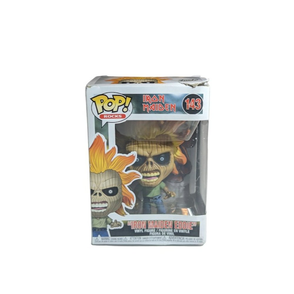 Funko Pop Rocks Iron Maiden #143 Eddie Vinyl Figure Unopened Distressed Box